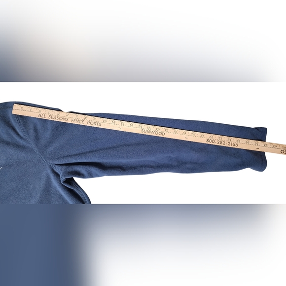 Eddie Bauer XLT Blue Quarter-Zip Fleece Pullover - Picture 8 of 8